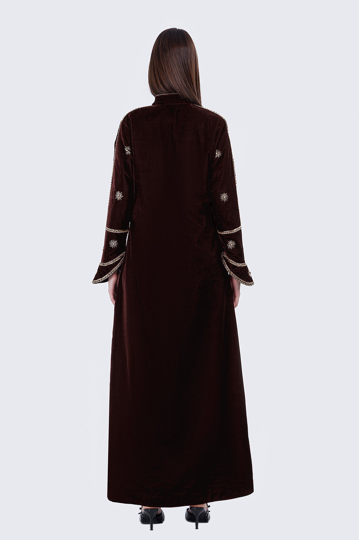AURA LONG COAT-BROWN