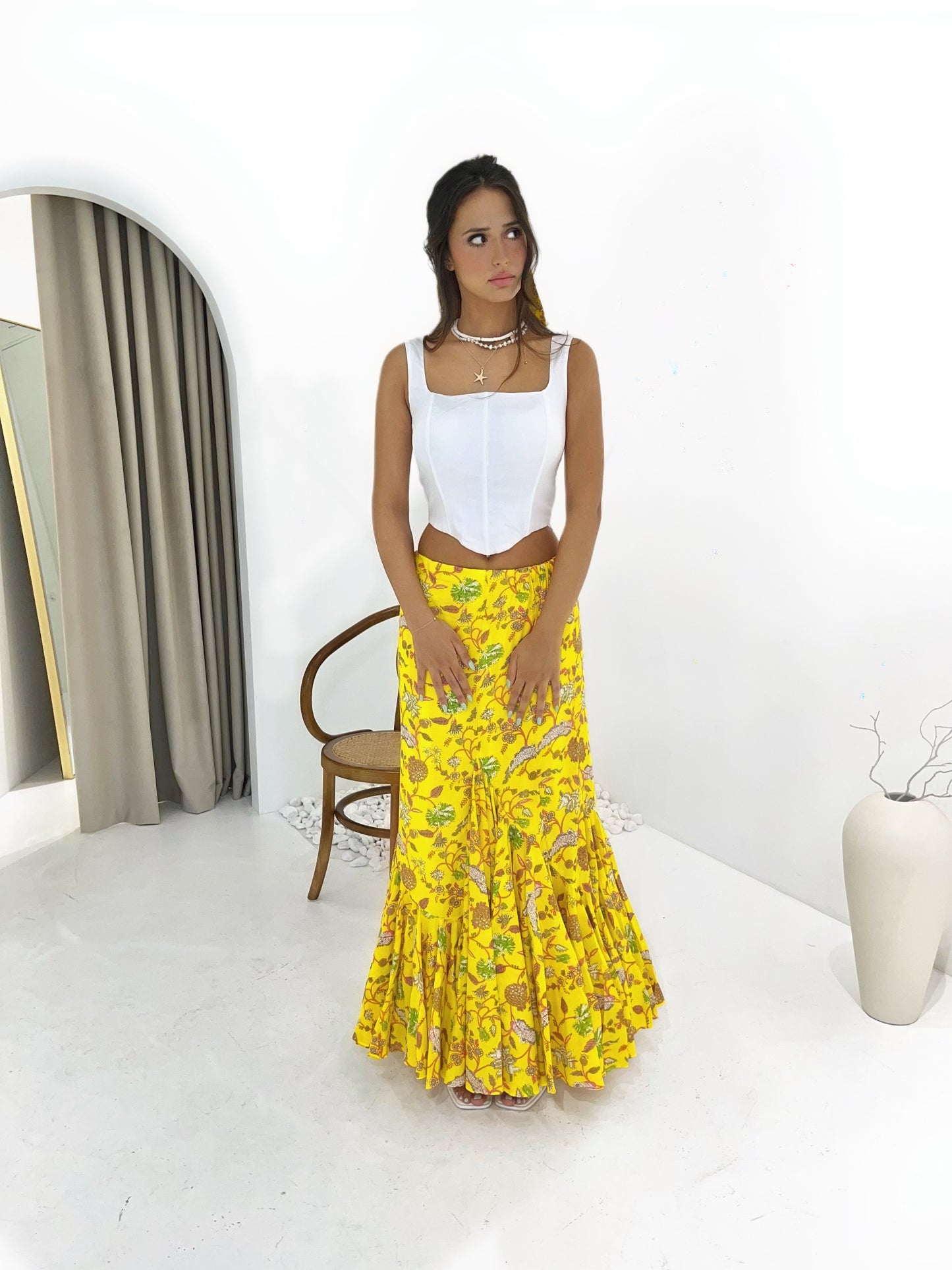 Thorns - Yellow Tropical skirt- Dress