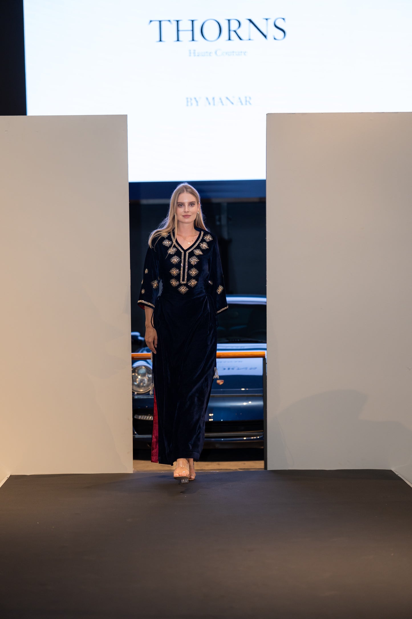 Runway kaftan in- Navy Blue