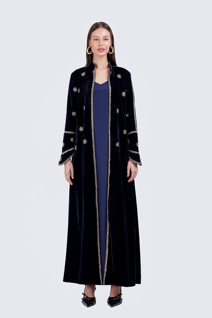 AURA LONG COAT-NAVY
