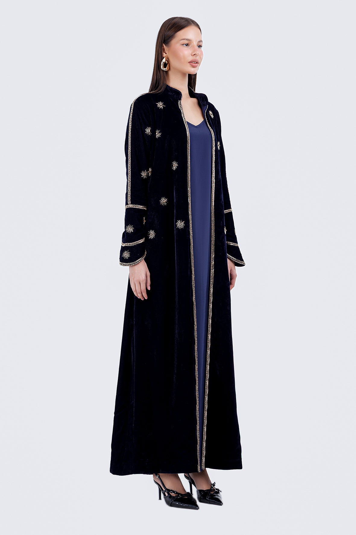 AURA LONG COAT-NAVY