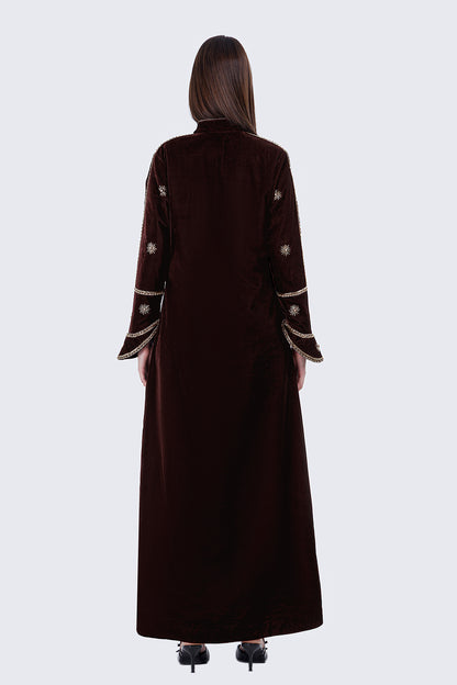 AURA LONG COAT-BROWN