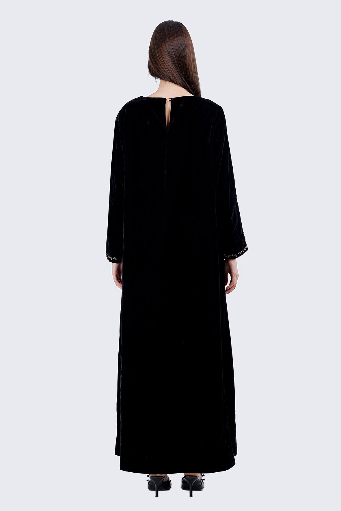 PEARLS KAFTAN-BLACK