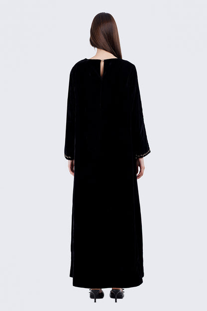 PEARLS KAFTAN-BLACK