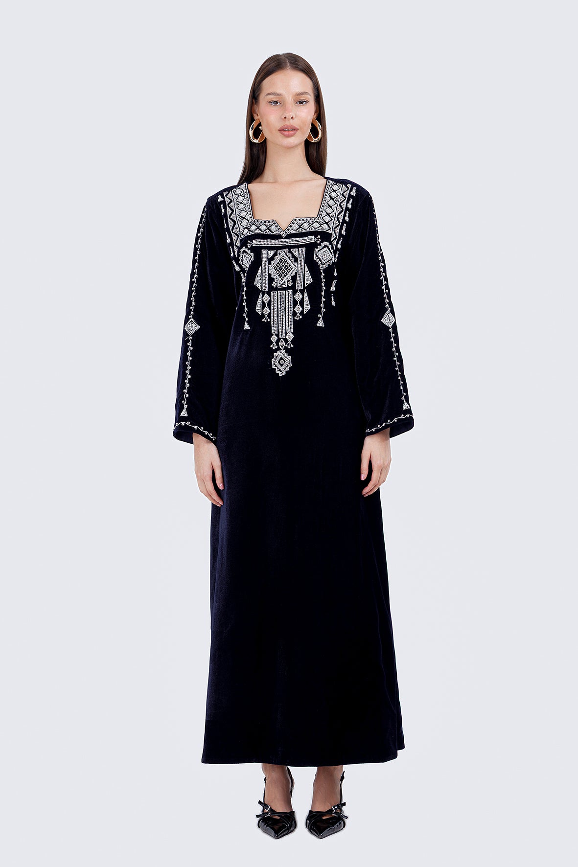 PEARLS KAFTAN-NAVY