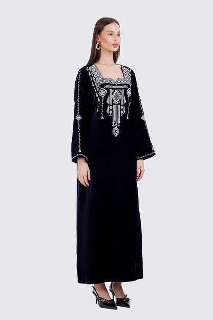 PEARLS KAFTAN-NAVY