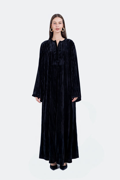 VELVET JALABIA-BLACK