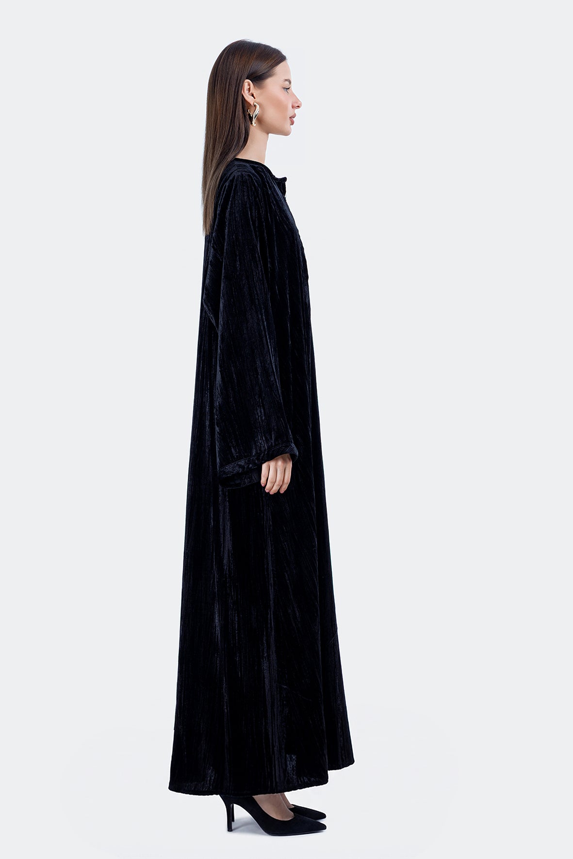 VELVET JALABIA-BLACK