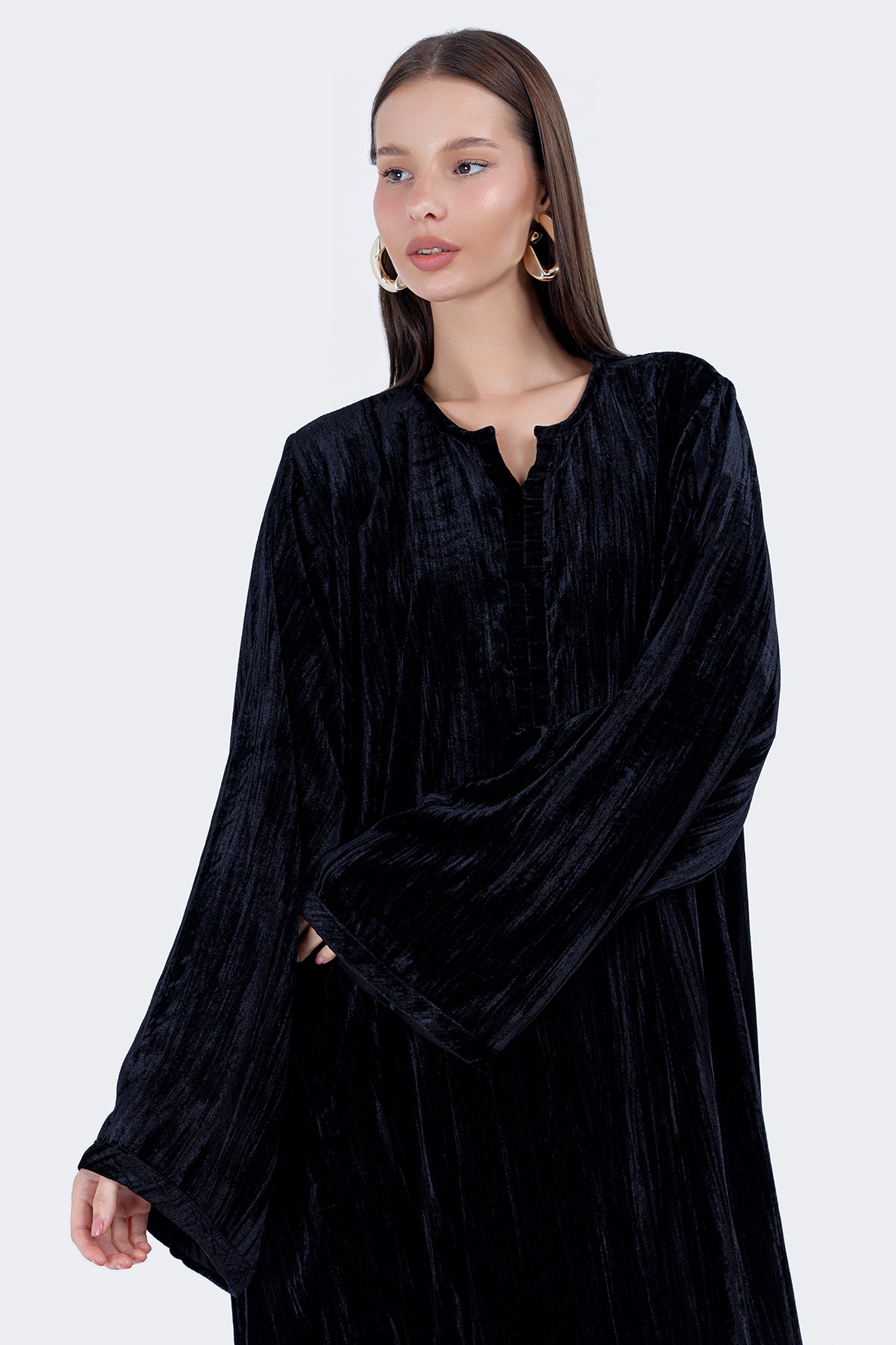 VELVET JALABIA-BLACK