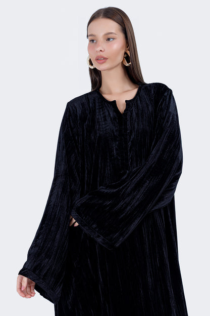 VELVET JALABIA-BLACK