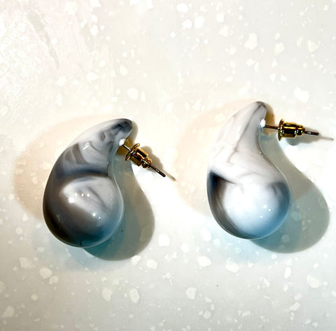 Marble drop earrings