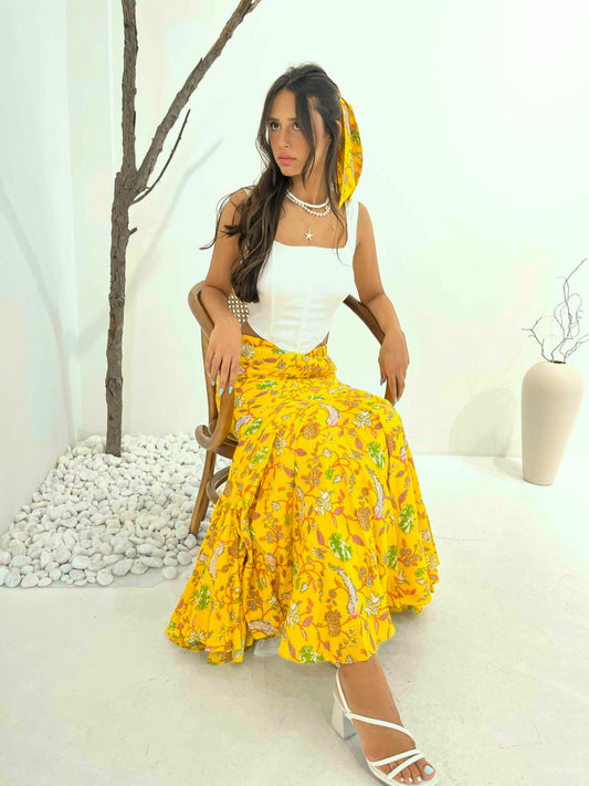 Thorns - Yellow Tropical skirt- Dress