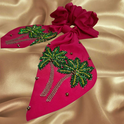 Hand Made Palms Hair scrunchies/ Hand Bracelet