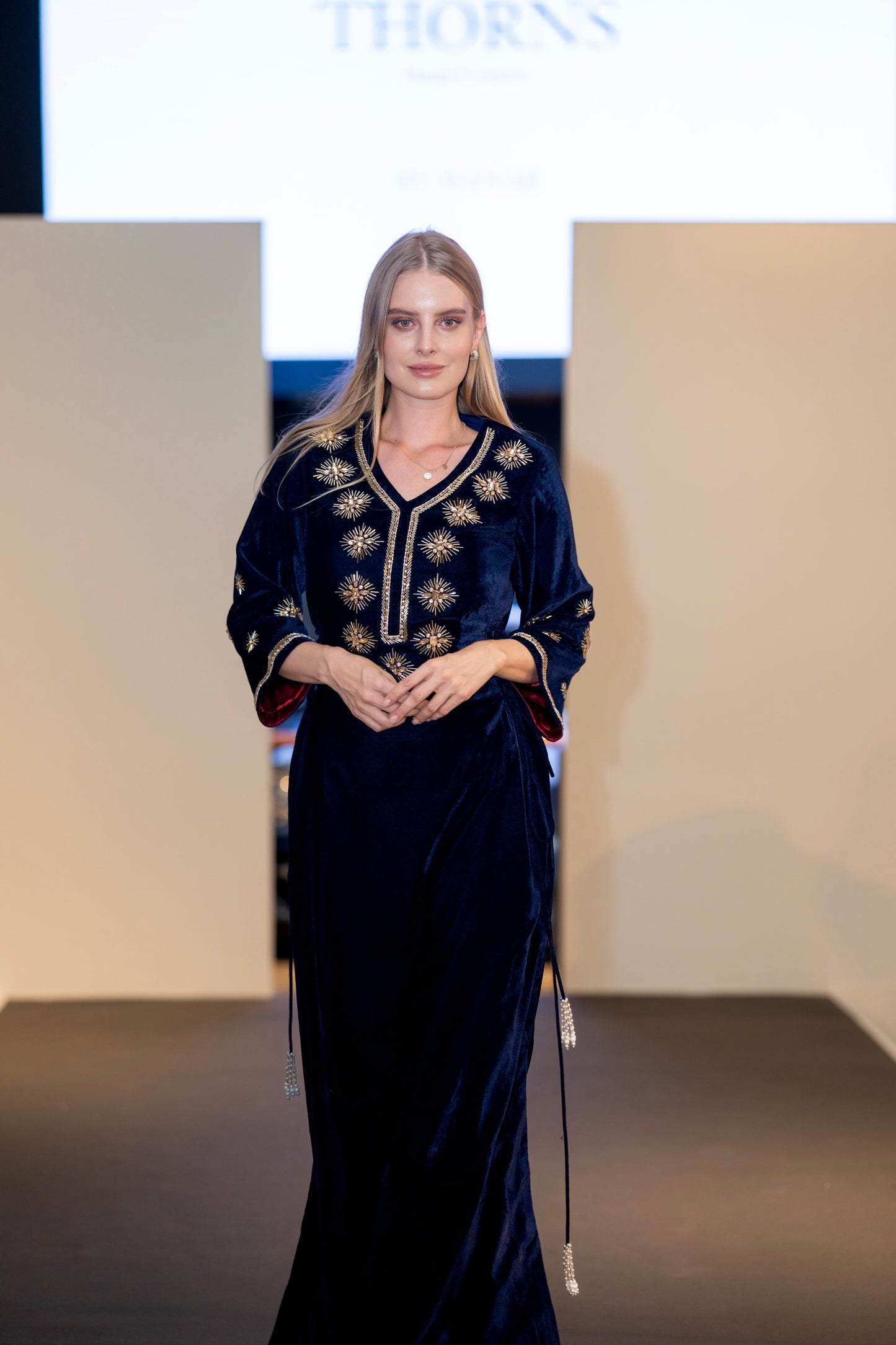 Runway kaftan in- Navy Blue
