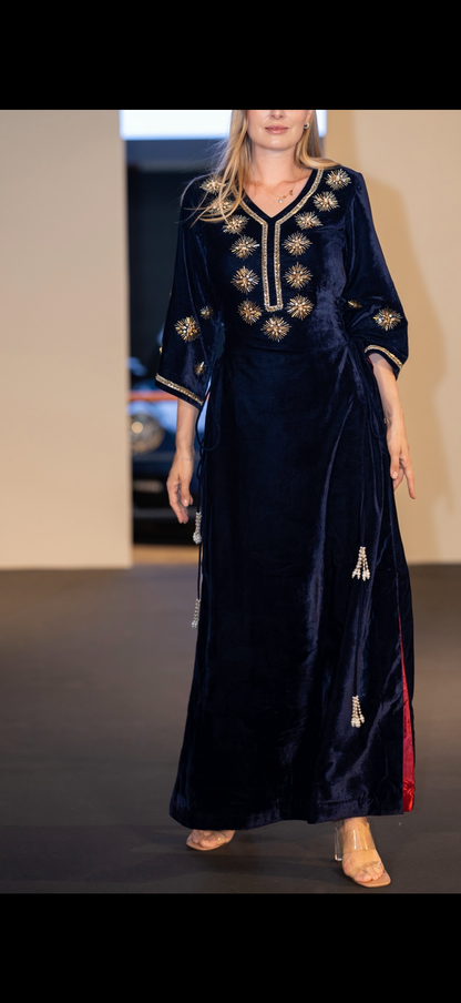 Runway kaftan in- Navy Blue