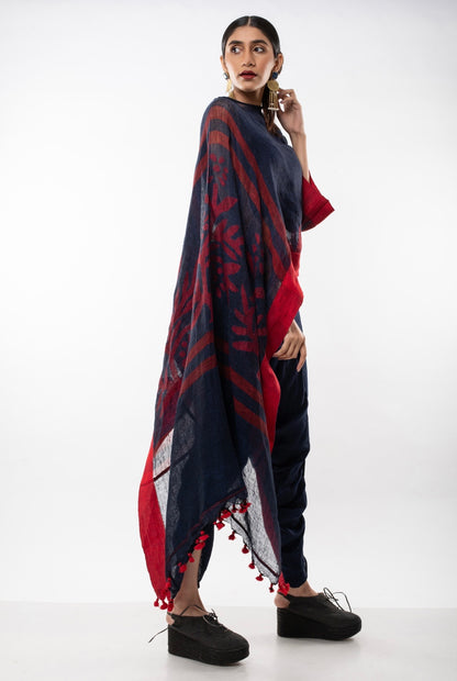 Organic Linen Full set in Navy Blue